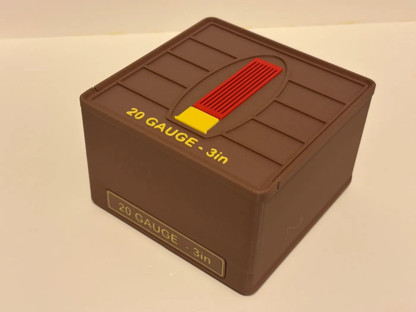 Ammo Storage Box - 20 Gauge 3in - 25 Shells - 3D printed by Mythical Makers 3D