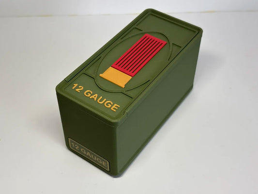 Ammo Storage Box - 12 Gauge 2-3/4in - 10 Shells - 3D printed by Mythical Makers 3D