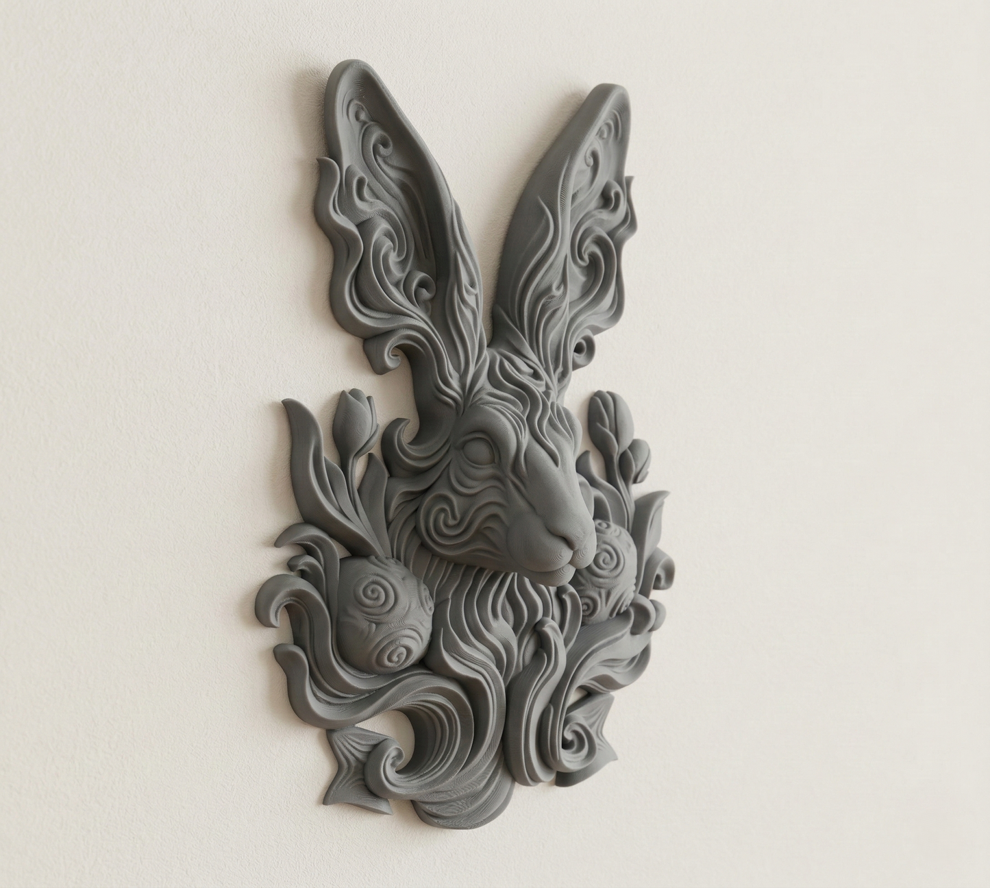Ornamental Easter Bunny wall art — view 3