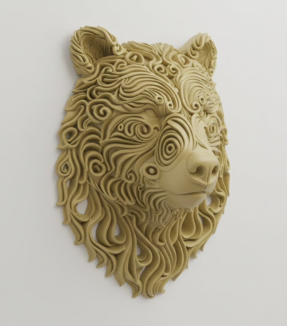 Bear wall art — view 2