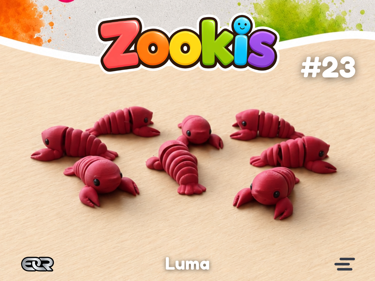 Luma the Lobster — Zookis Mini — 3D printed by Mythical Makers 3D