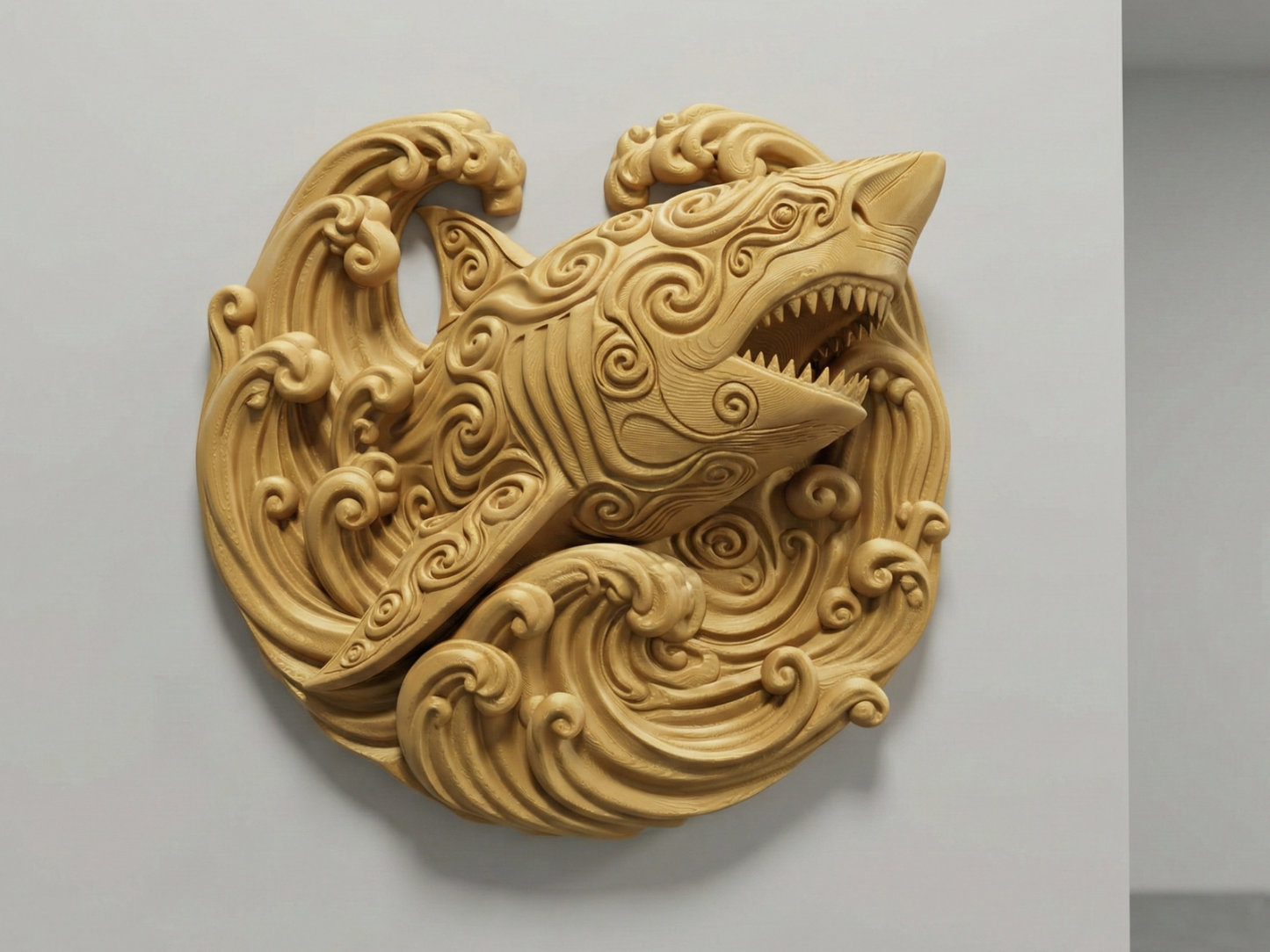 Shark 3D printed wall art by Mythical Makers 3D