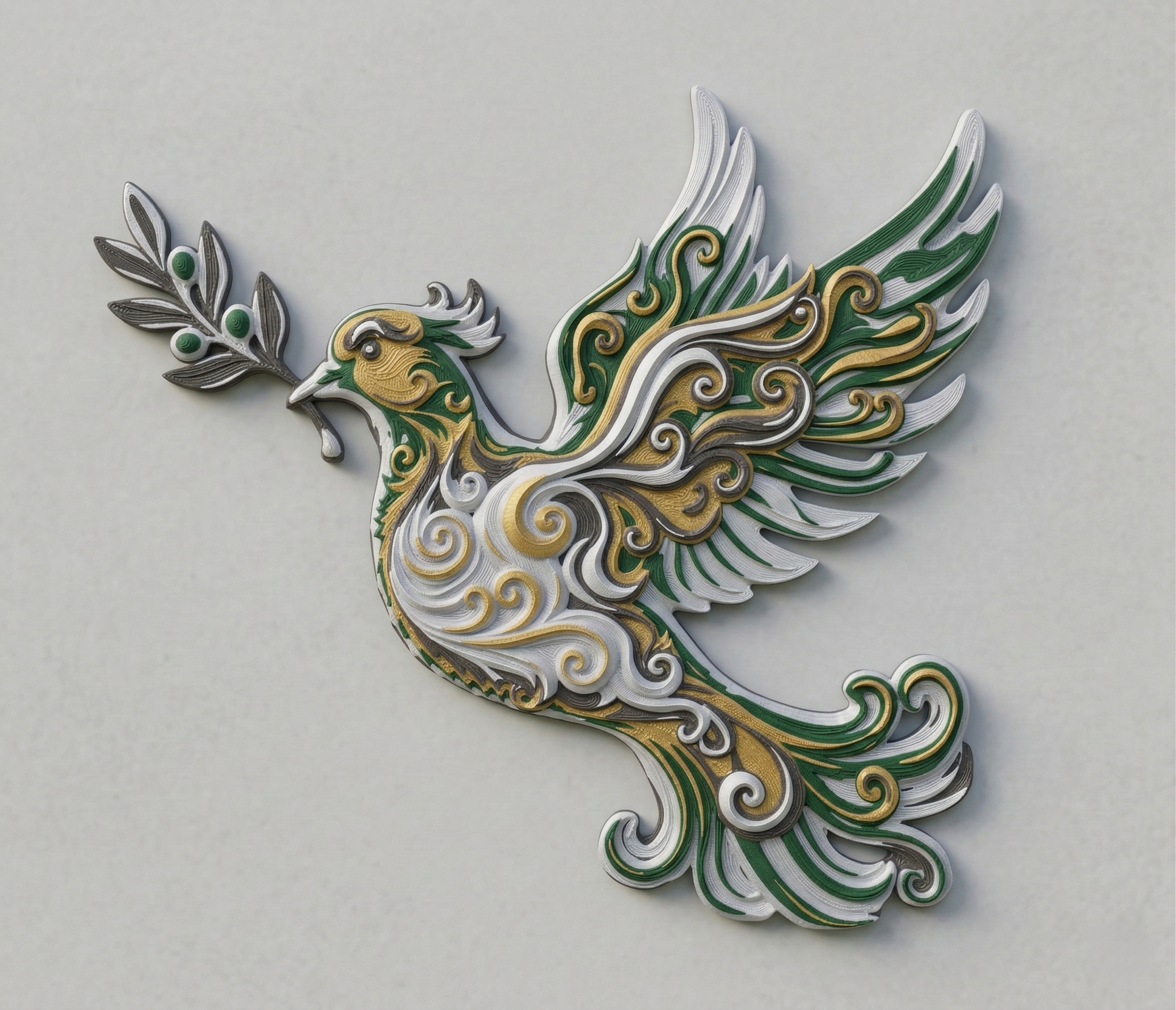 Dove and Olive wall art — view 2