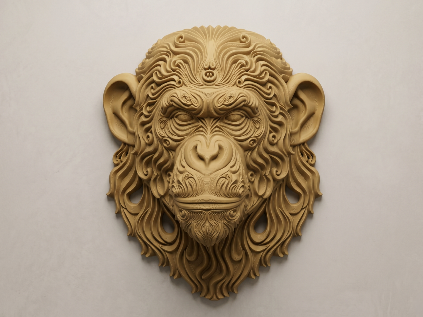 Chimpanzee 3D printed wall art by Mythical Makers 3D