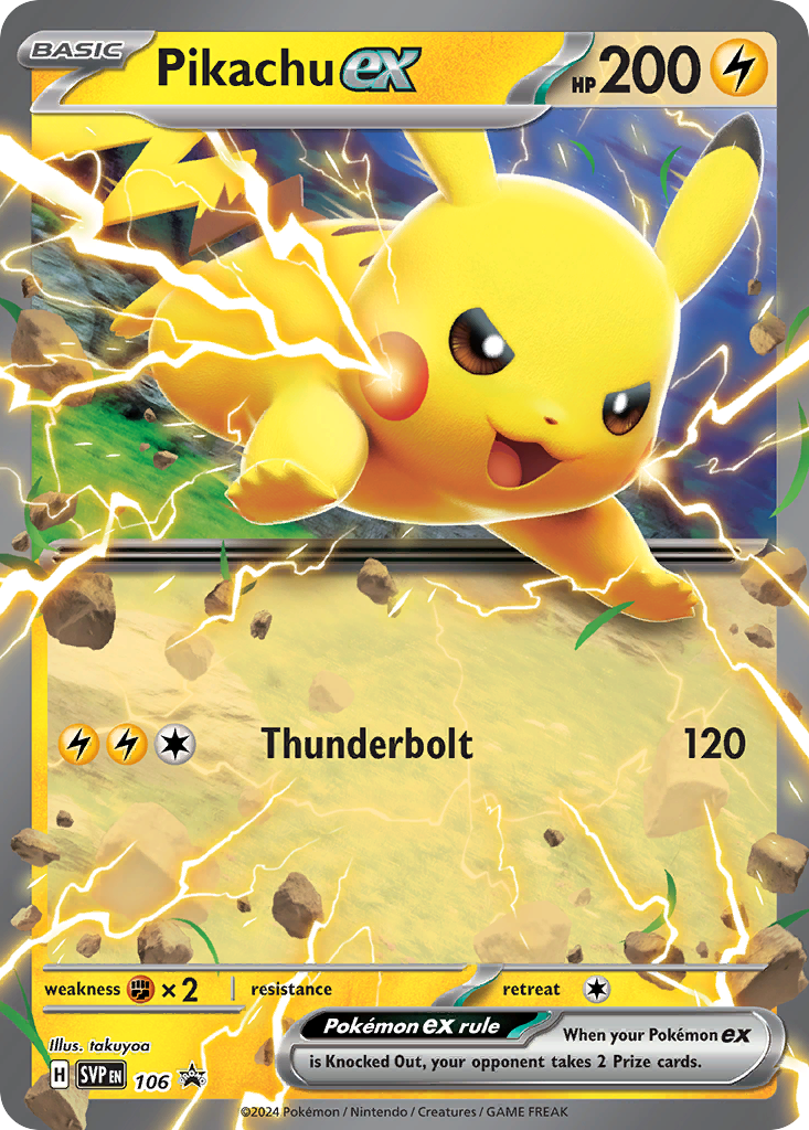 Pikachu ex - official card image