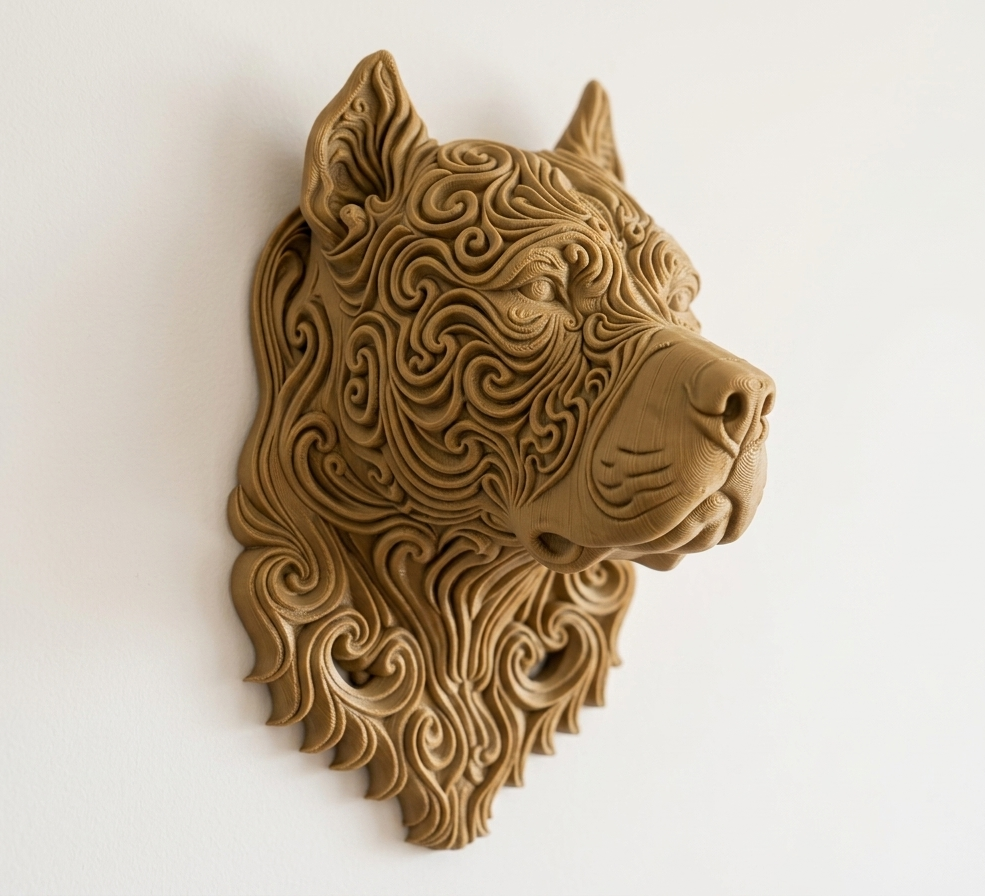 Pitbull wall art — view 2