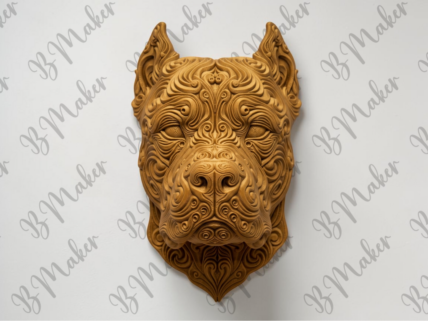Dogo Argentino 3D printed wall art by Mythical Makers 3D