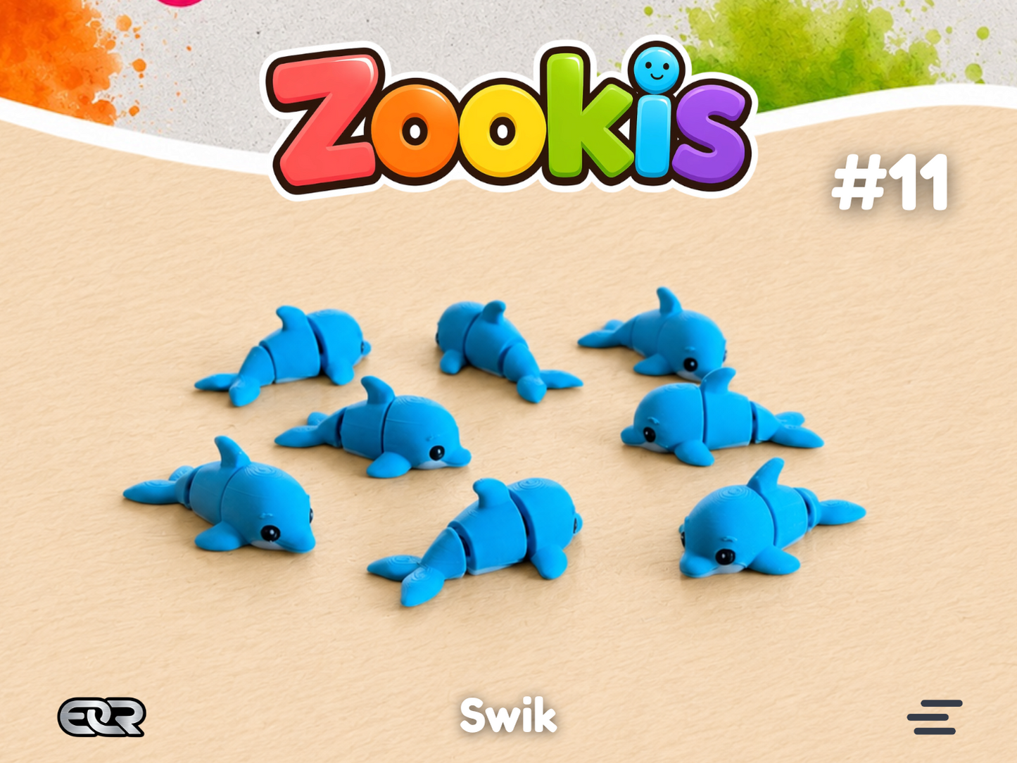 Swik the Dolphin — Zookis Mini — 3D printed by Mythical Makers 3D
