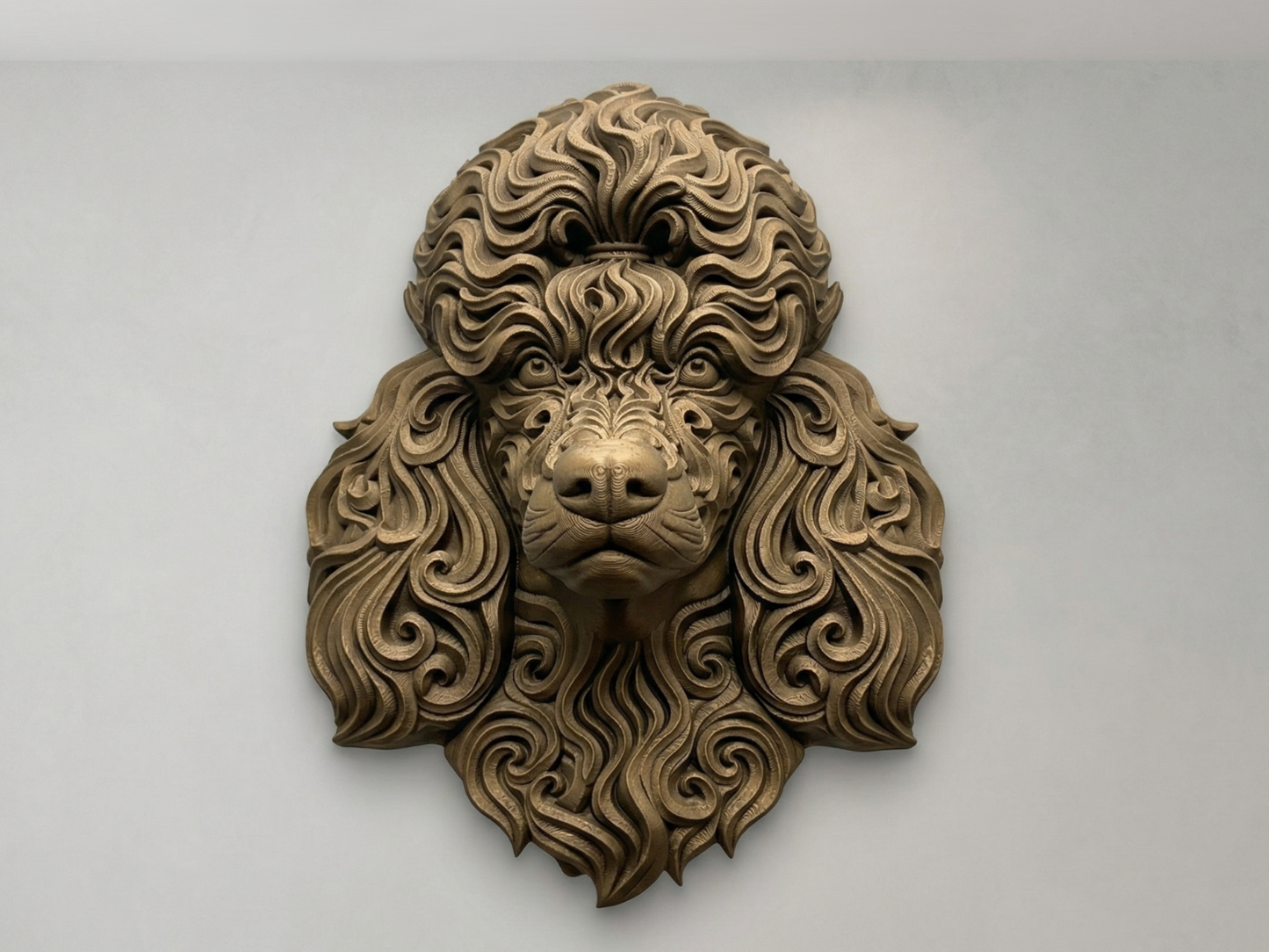 Poodle 3D printed wall art by Mythical Makers 3D