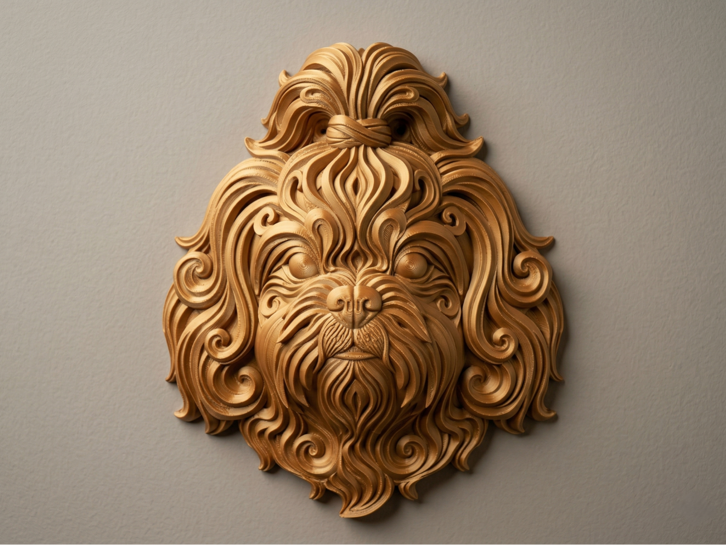 Shih Tzu II 3D printed wall art by Mythical Makers 3D