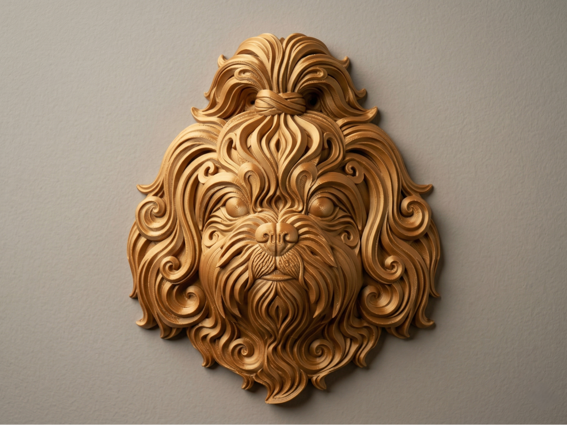 Shih Tzu II 3D printed wall art by Mythical Makers 3D