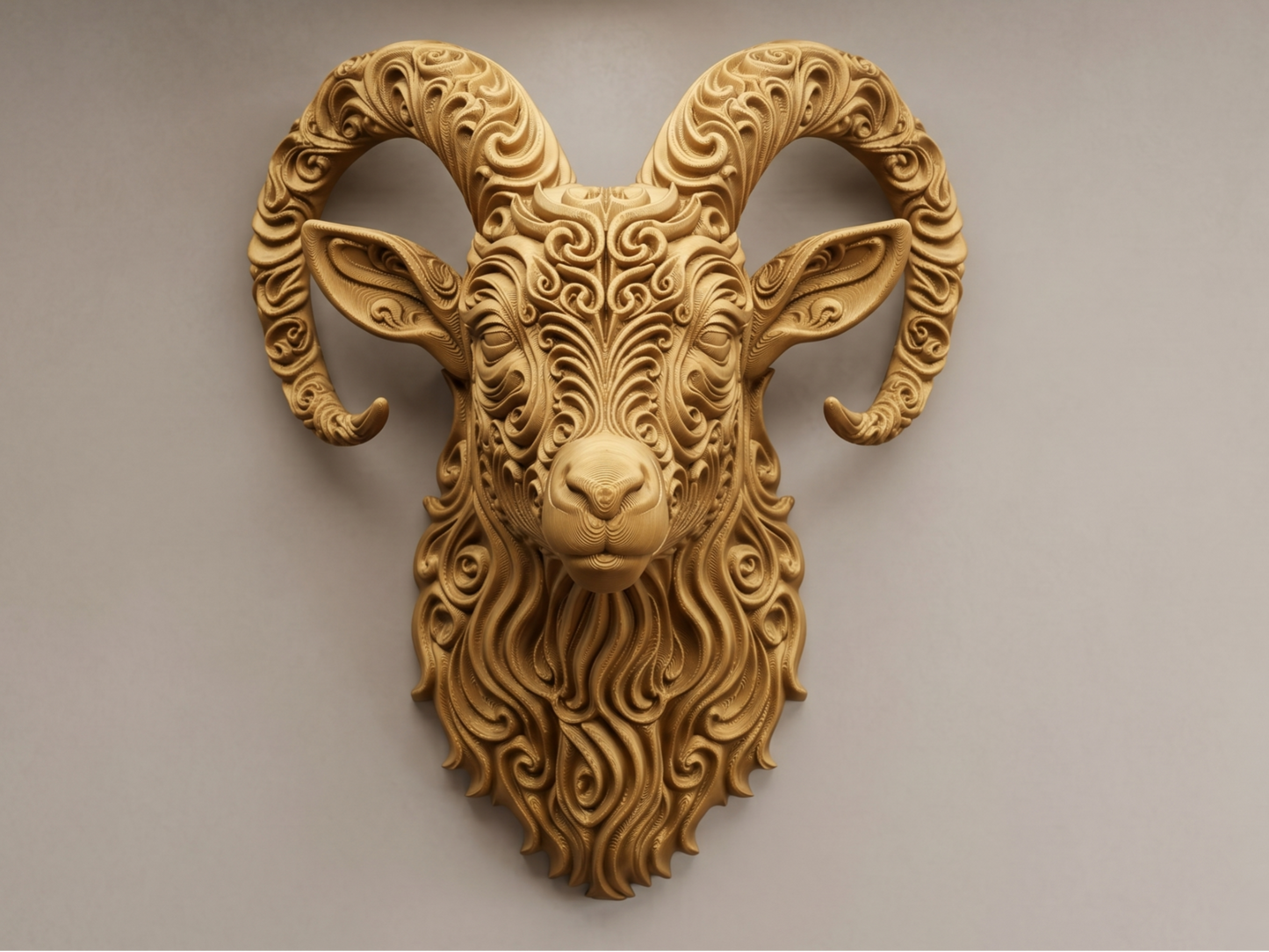 Goat 3D printed wall art by Mythical Makers 3D