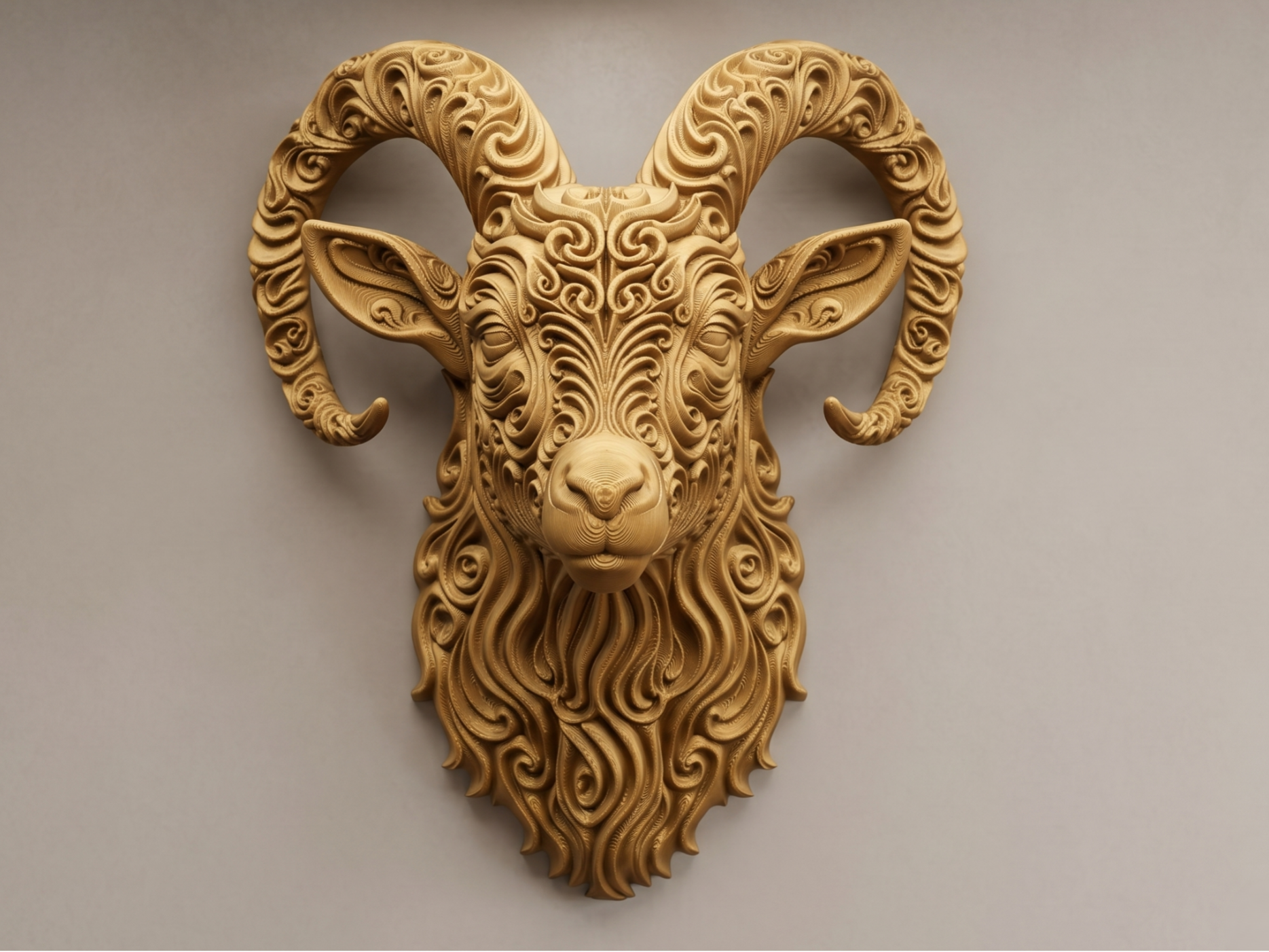 Goat 3D printed wall art by Mythical Makers 3D
