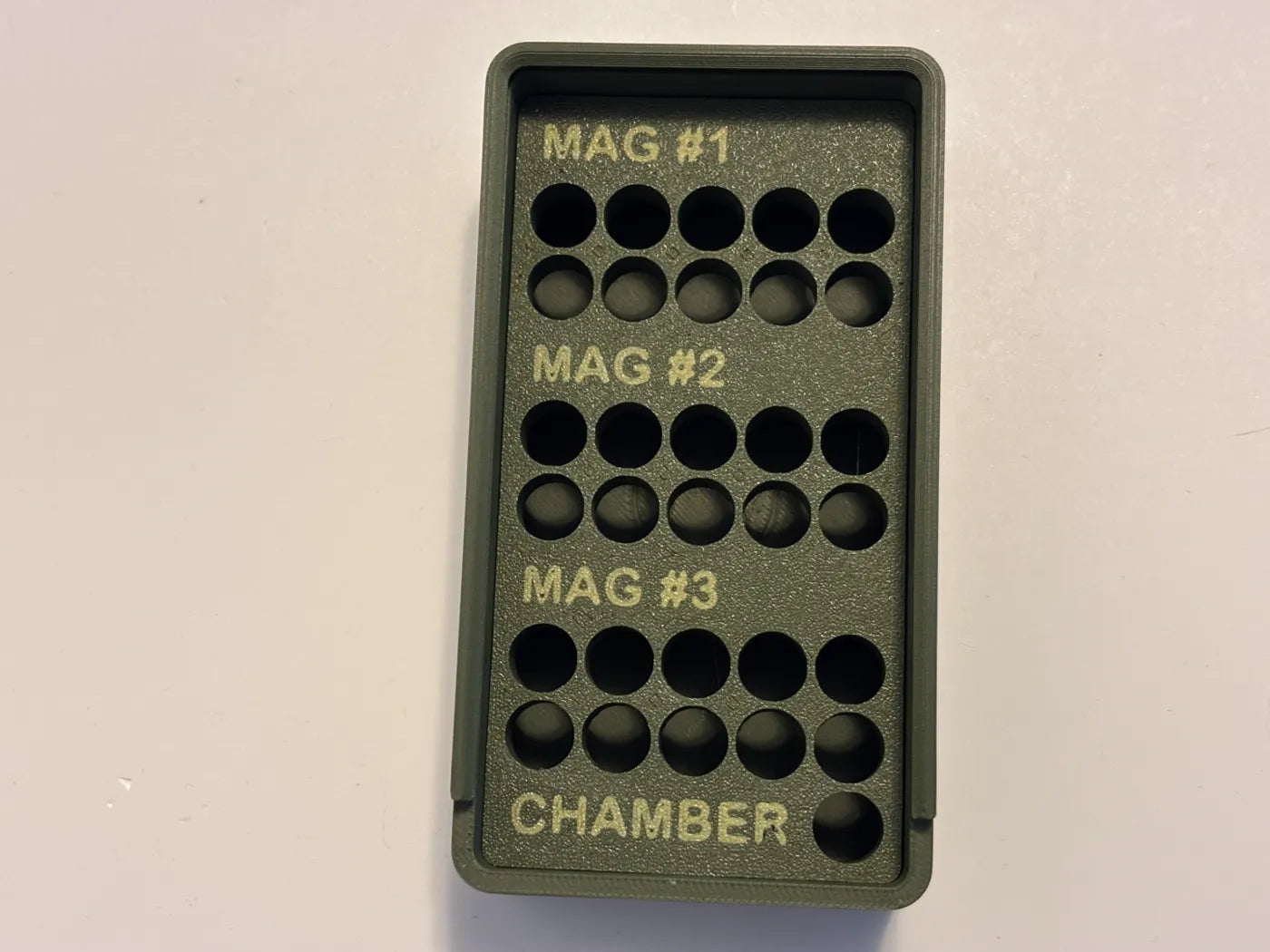Ammo Storage Box - 9mm - 31 Rounds + 3 Mag Slots (10rd) - 3D printed by Mythical Makers 3D