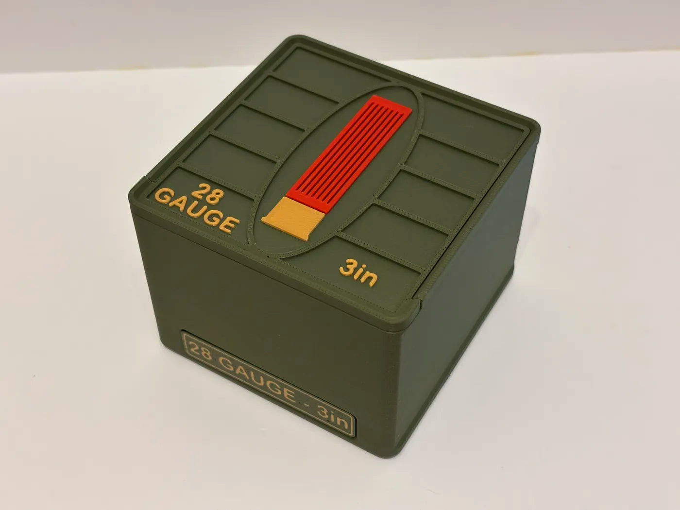 Ammo Storage Box - 28 Gauge 3in - 25 Shells - 3D printed by Mythical Makers 3D