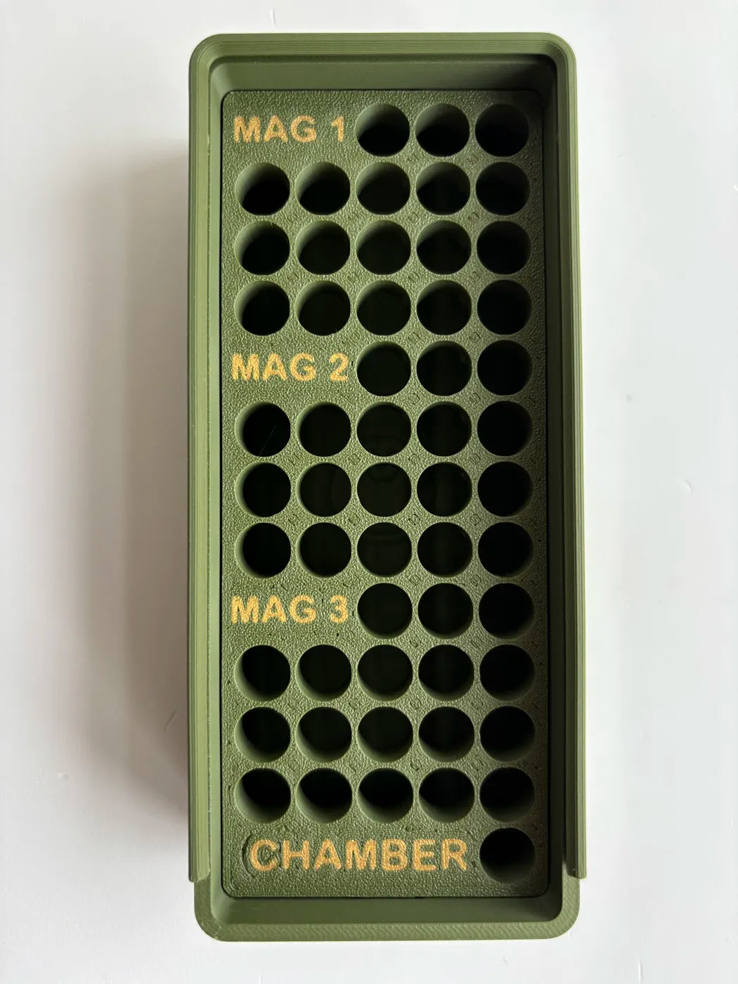 Ammo Box - 9mm - 55 Rounds + 3 Mag Slots (18rd) - 3D printed by Mythical Makers 3D