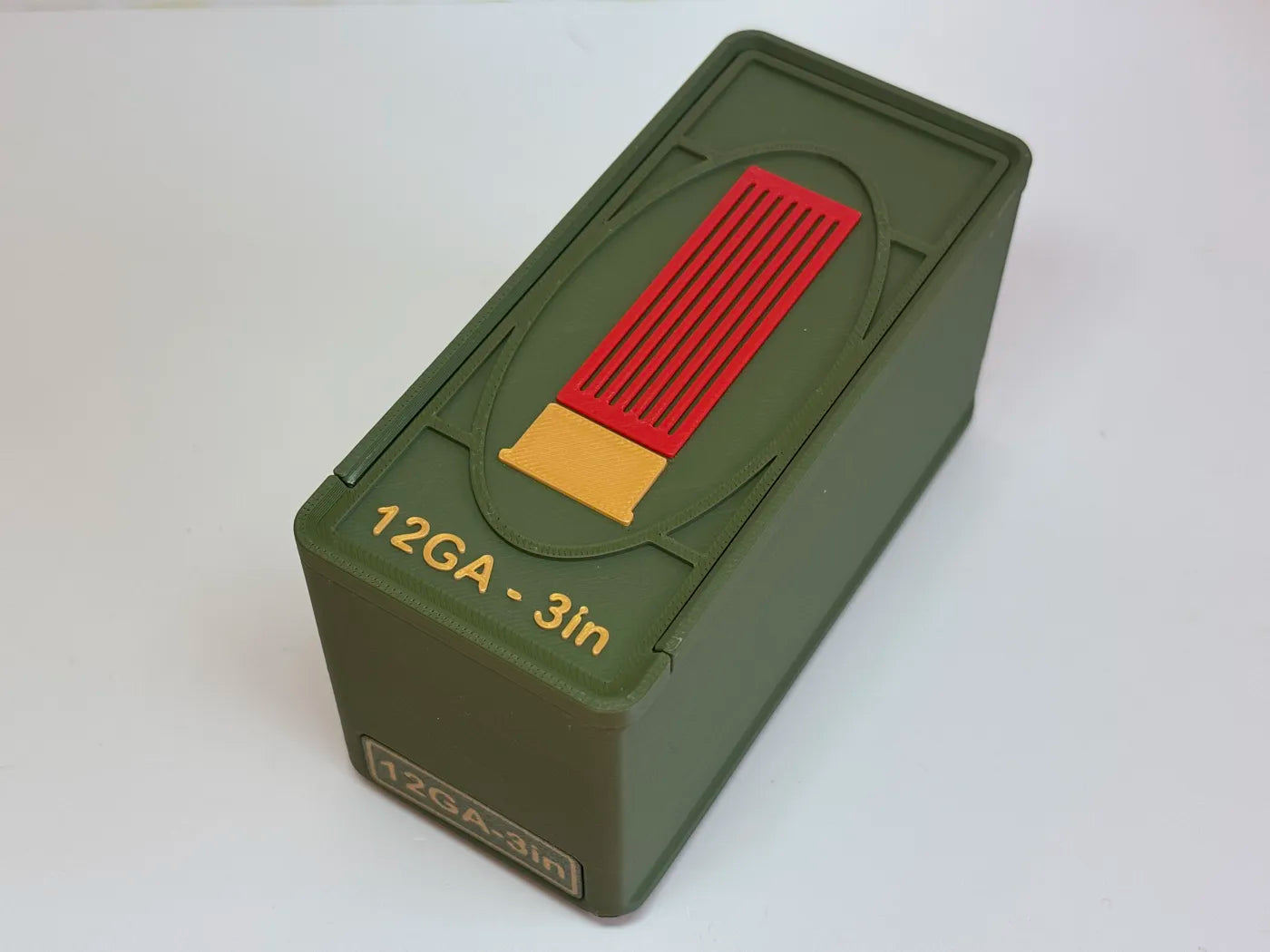 Ammo Storage Box - 12 Gauge 3in - 10 Shells - 3D printed by Mythical Makers 3D