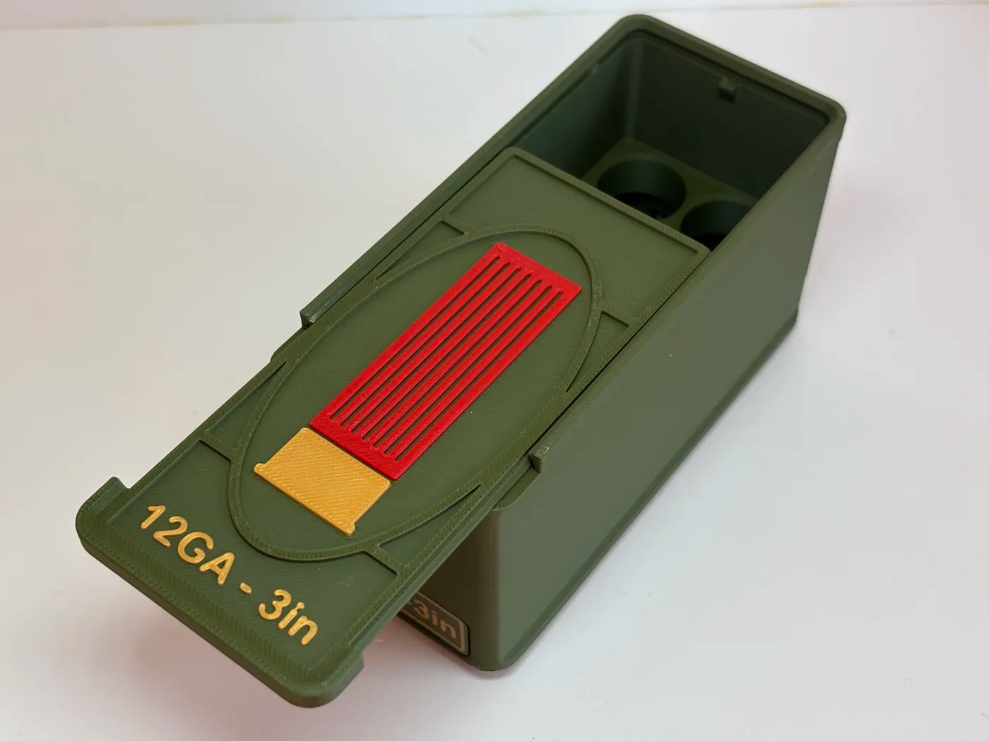 Ammo Storage Box - 12 Gauge 3in - 10 Shells - 3D printed by Mythical Makers 3D