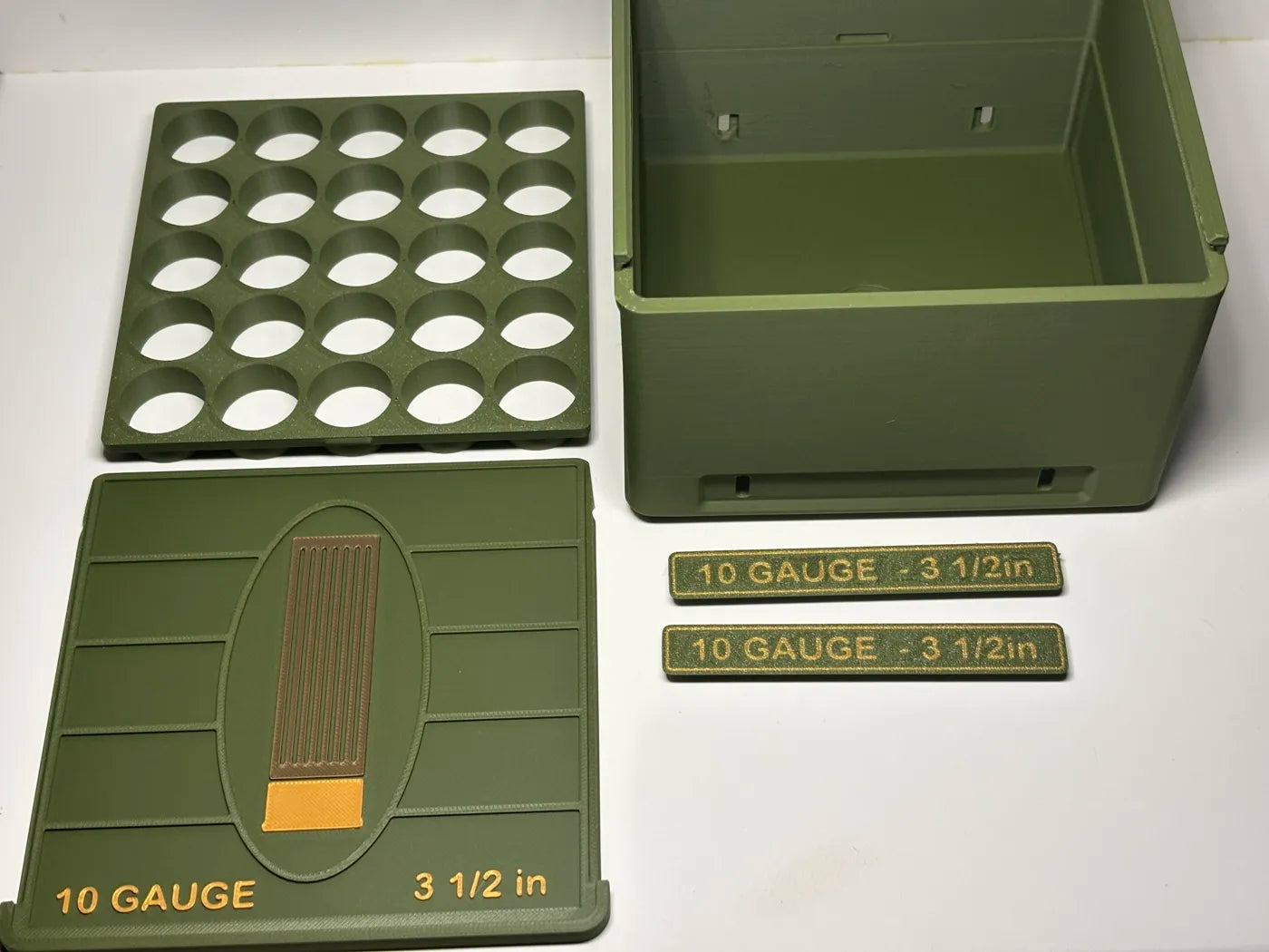 Ammo Storage Box - 10 Gauge - 25 Shells - 3D printed by Mythical Makers 3D