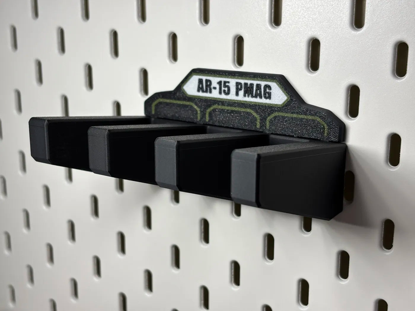 Magazine Holder - AR-15 PMAG - fits IKEA SKADIS - 3D printed by Mythical Makers 3D