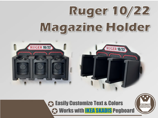 Magazine Holder - Ruger 10/22 - fits IKEA SKADIS - 3D printed by Mythical Makers 3D