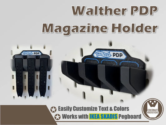 Magazine Holder - Walther PDP - fits IKEA SKADIS - 3D printed by Mythical Makers 3D