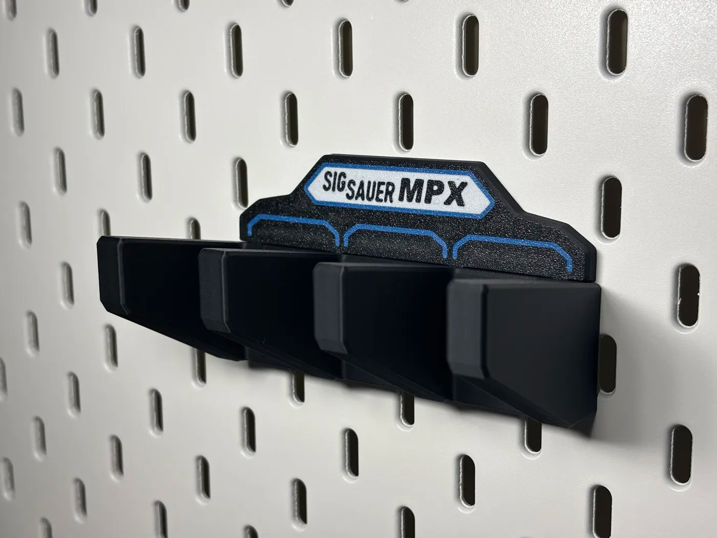 Magazine Holder - SIG SAUER MPX - fits IKEA SKADIS - 3D printed by Mythical Makers 3D