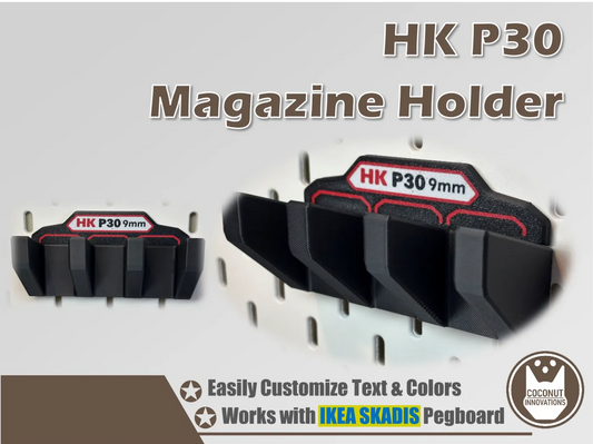 Magazine Holder - HK P30 - fits IKEA SKADIS - 3D printed by Mythical Makers 3D