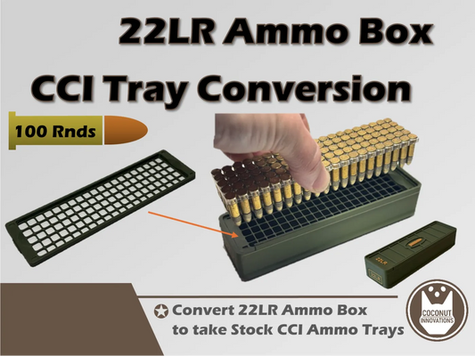 Ammo Box CCI Tray Conversion 22LR - 100 Rounds - 3D printed by Mythical Makers 3D