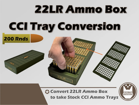 Ammo Box CCI Tray Conversion 22LR - 4x50 Rounds - 3D printed by Mythical Makers 3D