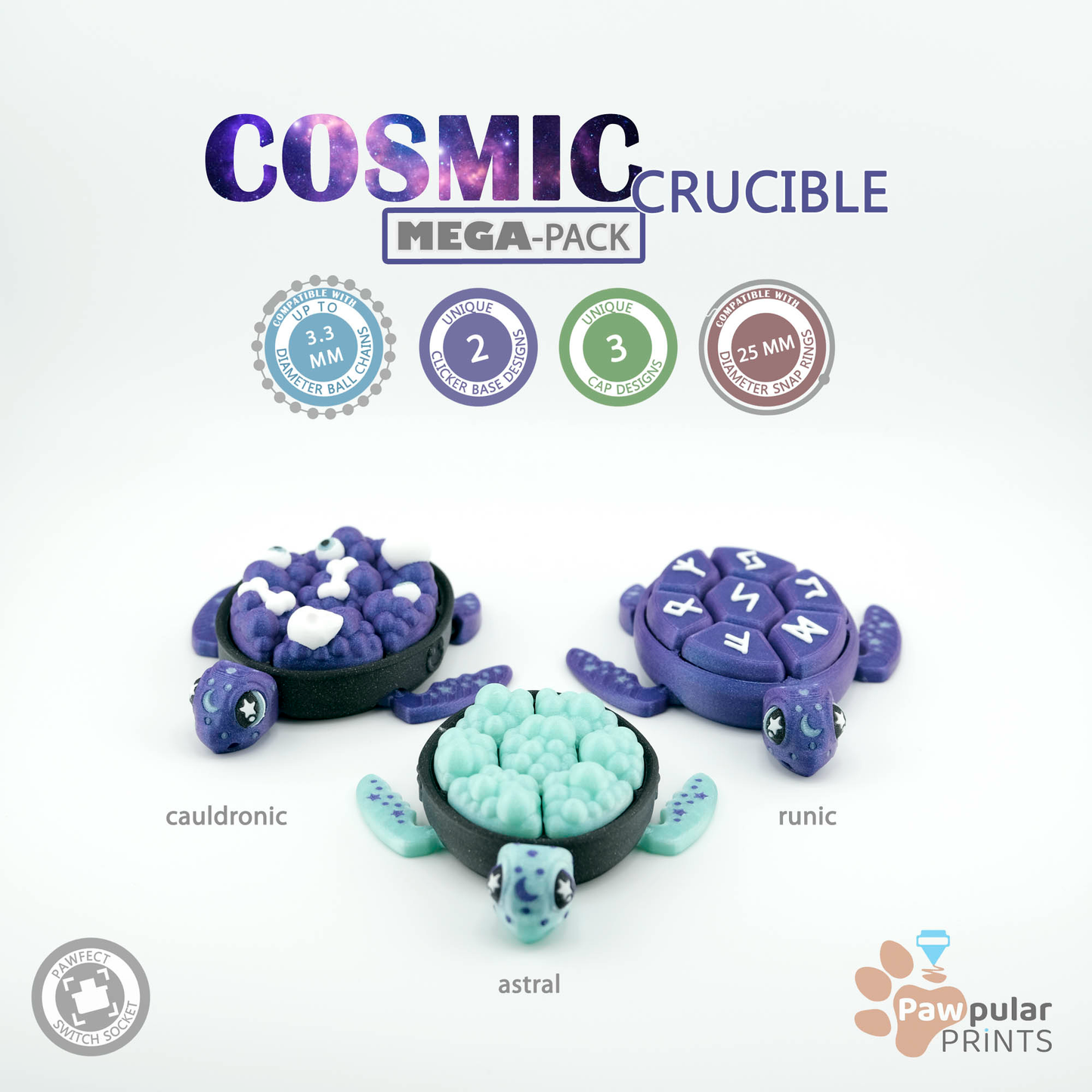 Cosmic Crucible Mega-Pack - 3D printed fidget by Mythical Makers 3D