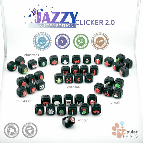 Jazzy Clicker 2.0 - Winter Edition - 3D printed fidget by Mythical Makers 3D