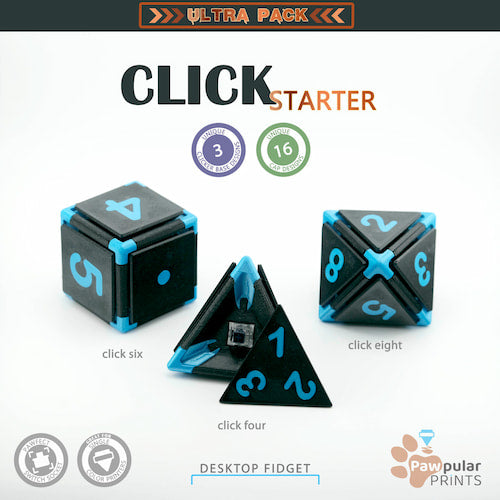 Click Starter Ultra-Pack 468 - 3D printed fidget by Mythical Makers 3D