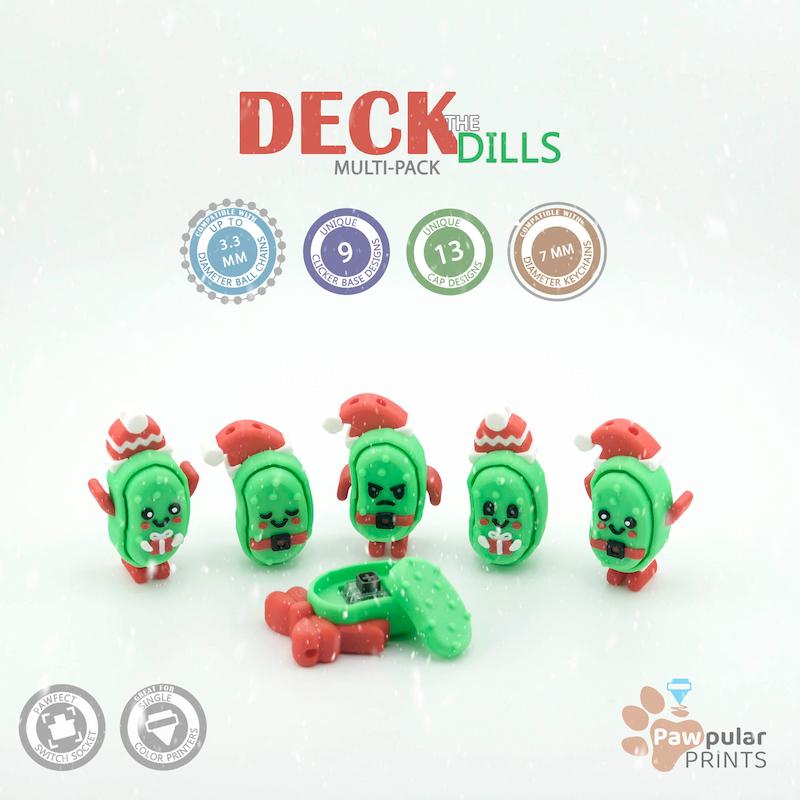 Deck the Dills Multi-Pack - 3D printed fidget by Mythical Makers 3D