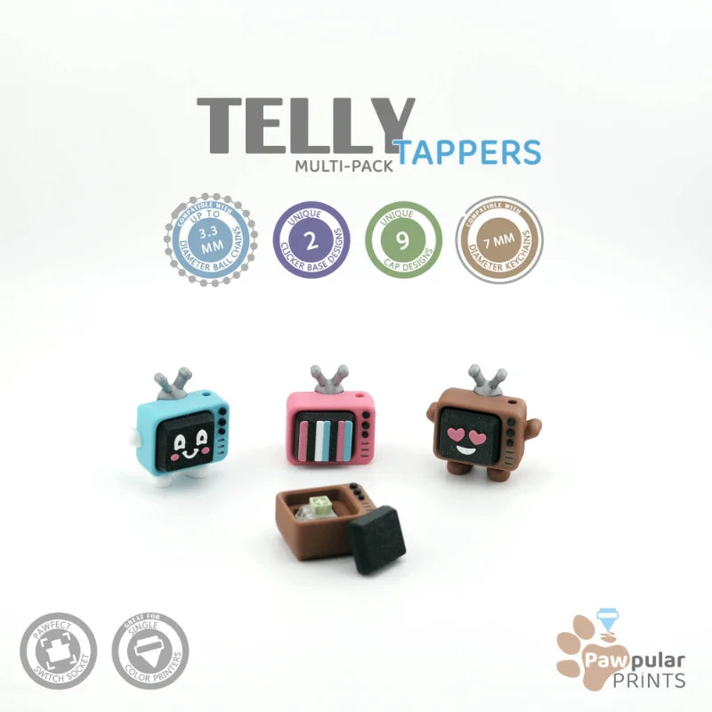 Telly Tappers - 3D printed fidget by Mythical Makers 3D