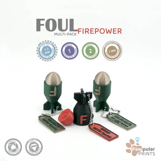 Foul Firepower - 3D printed fidget by Mythical Makers 3D