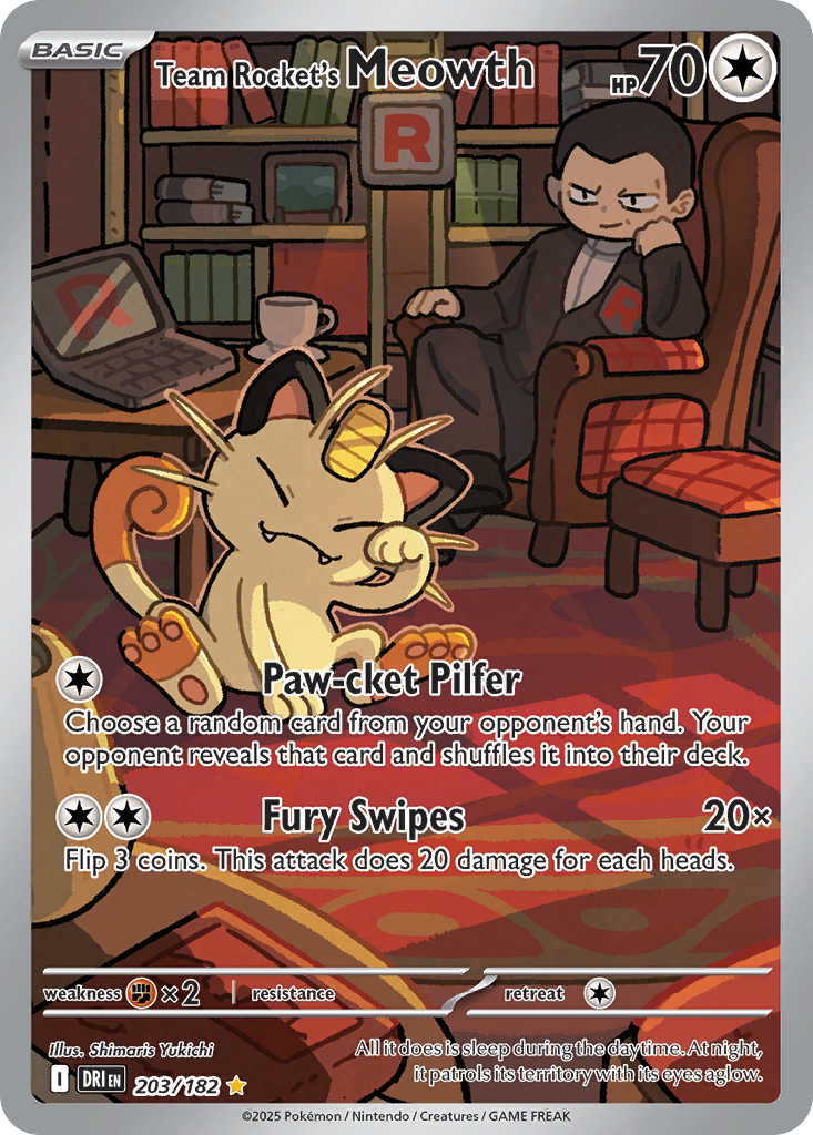 Team Rocket's Meowth - official card image