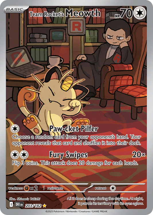 Team Rocket's Meowth - official card image
