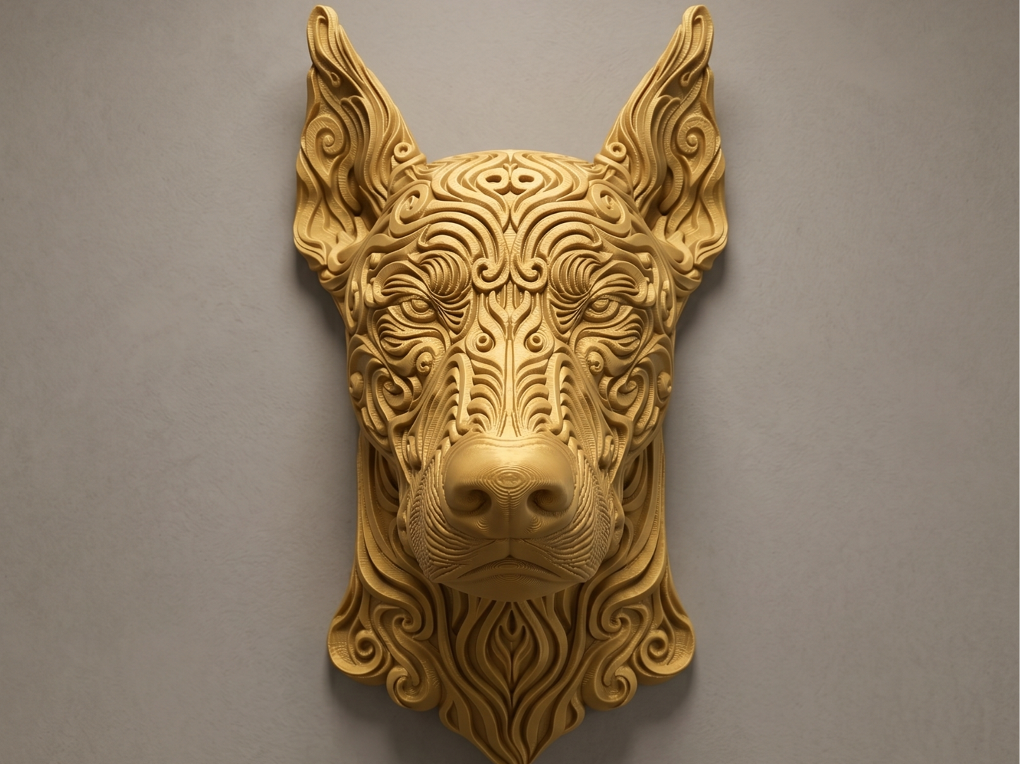 Doberman 3D printed wall art by Mythical Makers 3D
