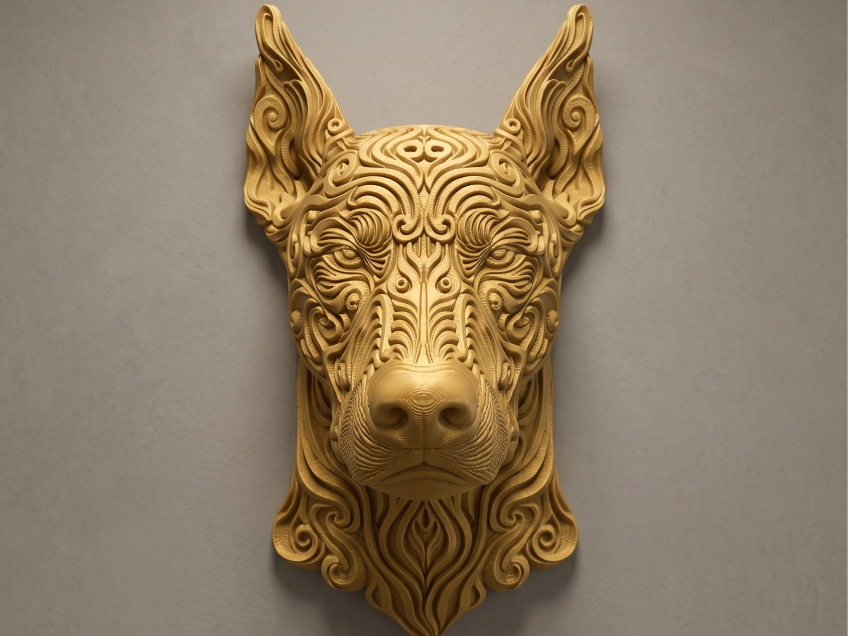 Doberman 3D printed wall art by Mythical Makers 3D