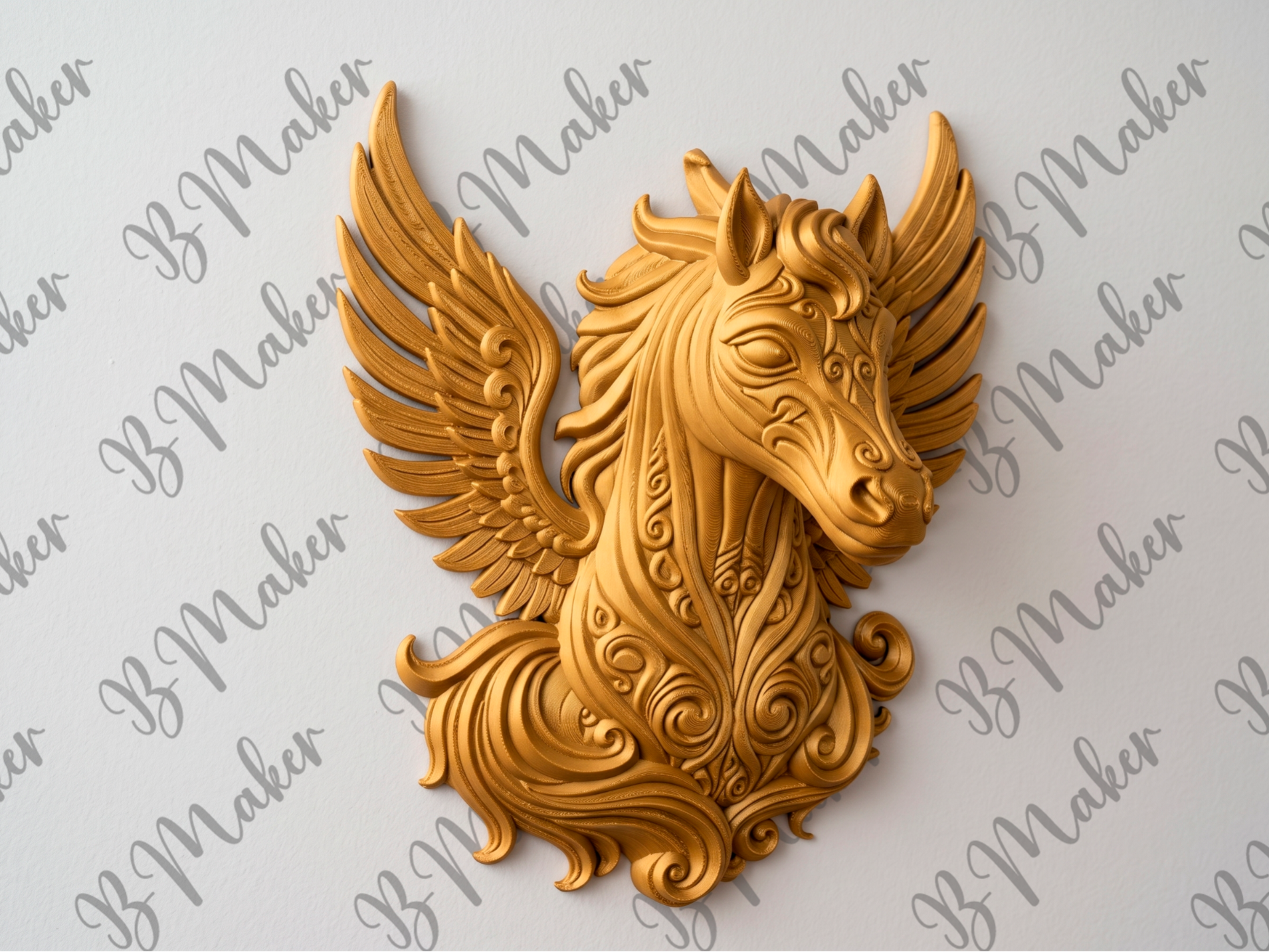 Pegasus: The Winged Steed. Wall art 3D printed wall art by Mythical Makers 3D