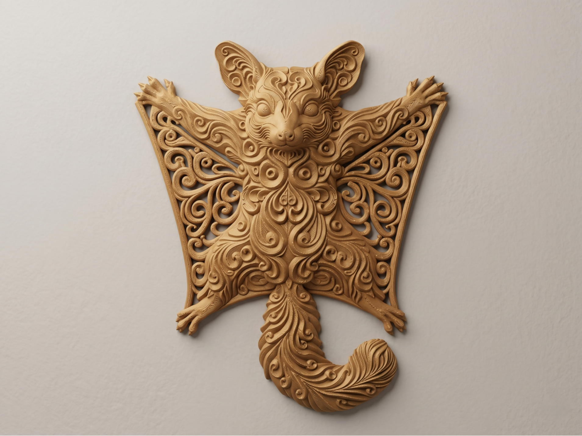 Sugar Glider 3D printed wall art by Mythical Makers 3D