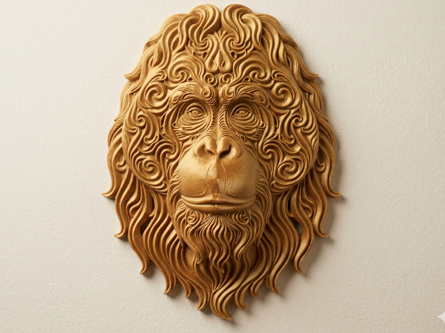 Orangutan II 3D printed wall art by Mythical Makers 3D