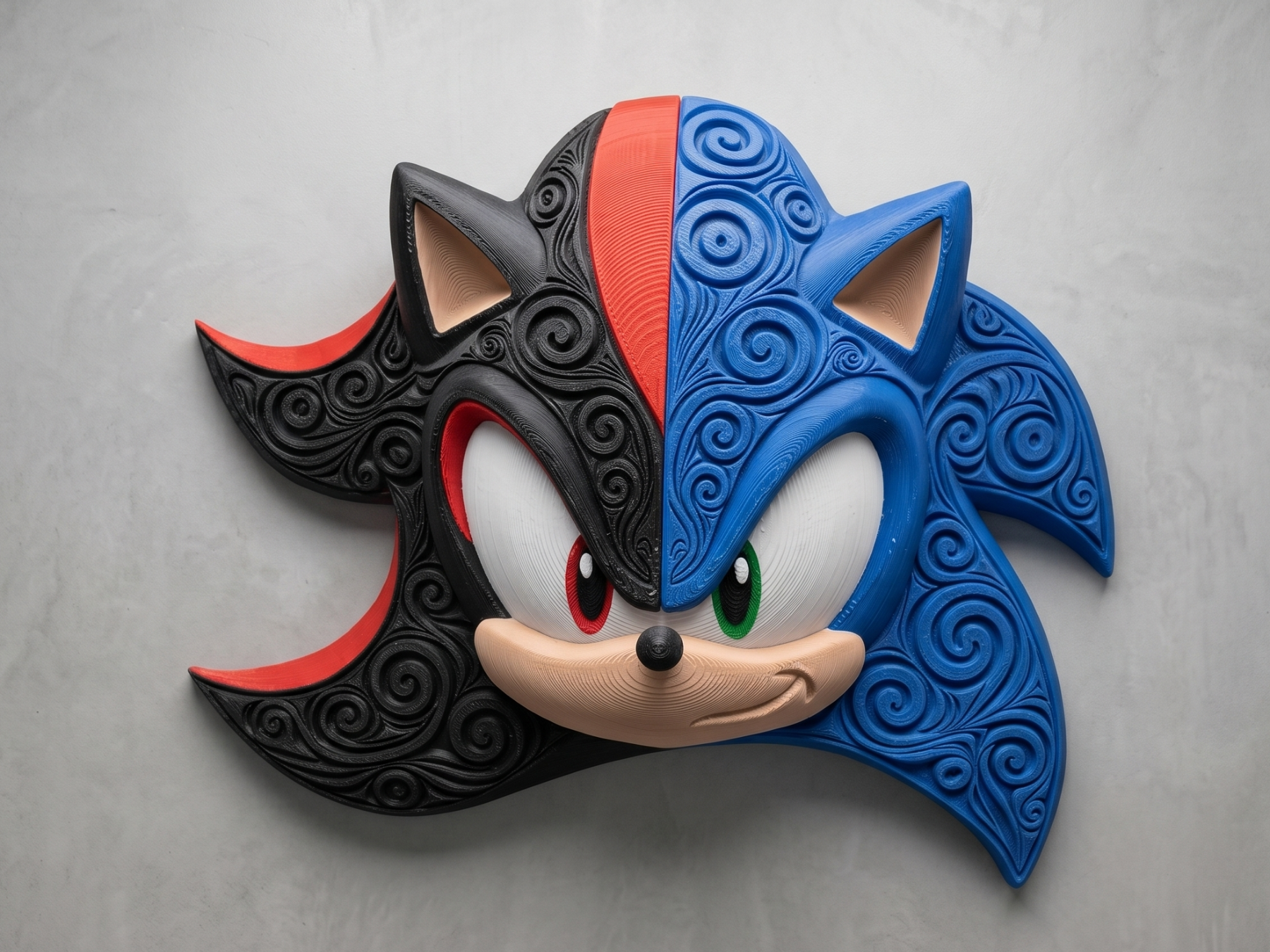 Blue and Shadow 3D printed wall art by Mythical Makers 3D