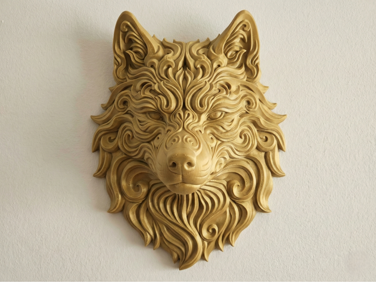Wolf 3D printed wall art by Mythical Makers 3D
