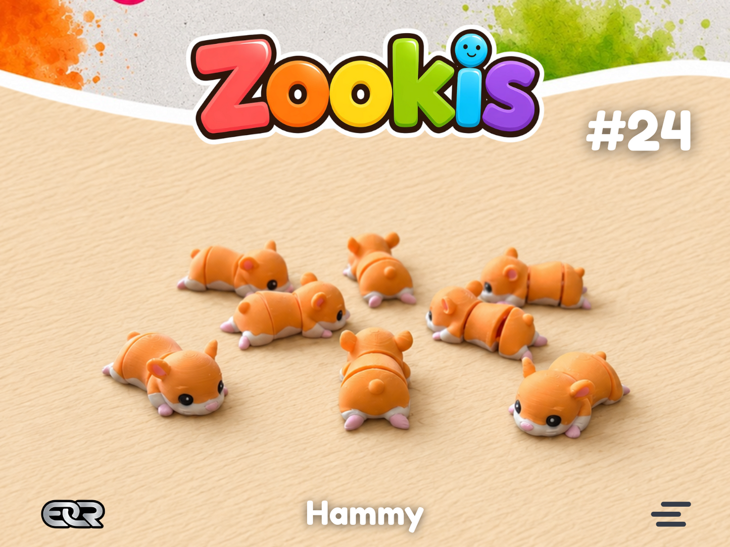 Hammy the Hamster — Zookis Mini — 3D printed by Mythical Makers 3D