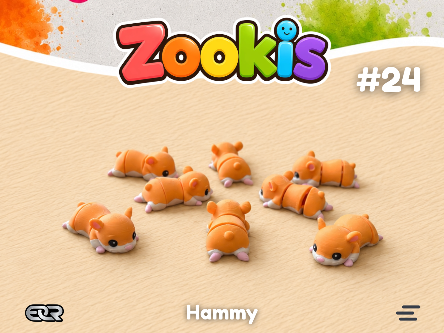 Hammy the Hamster — Zookis Mini — 3D printed by Mythical Makers 3D