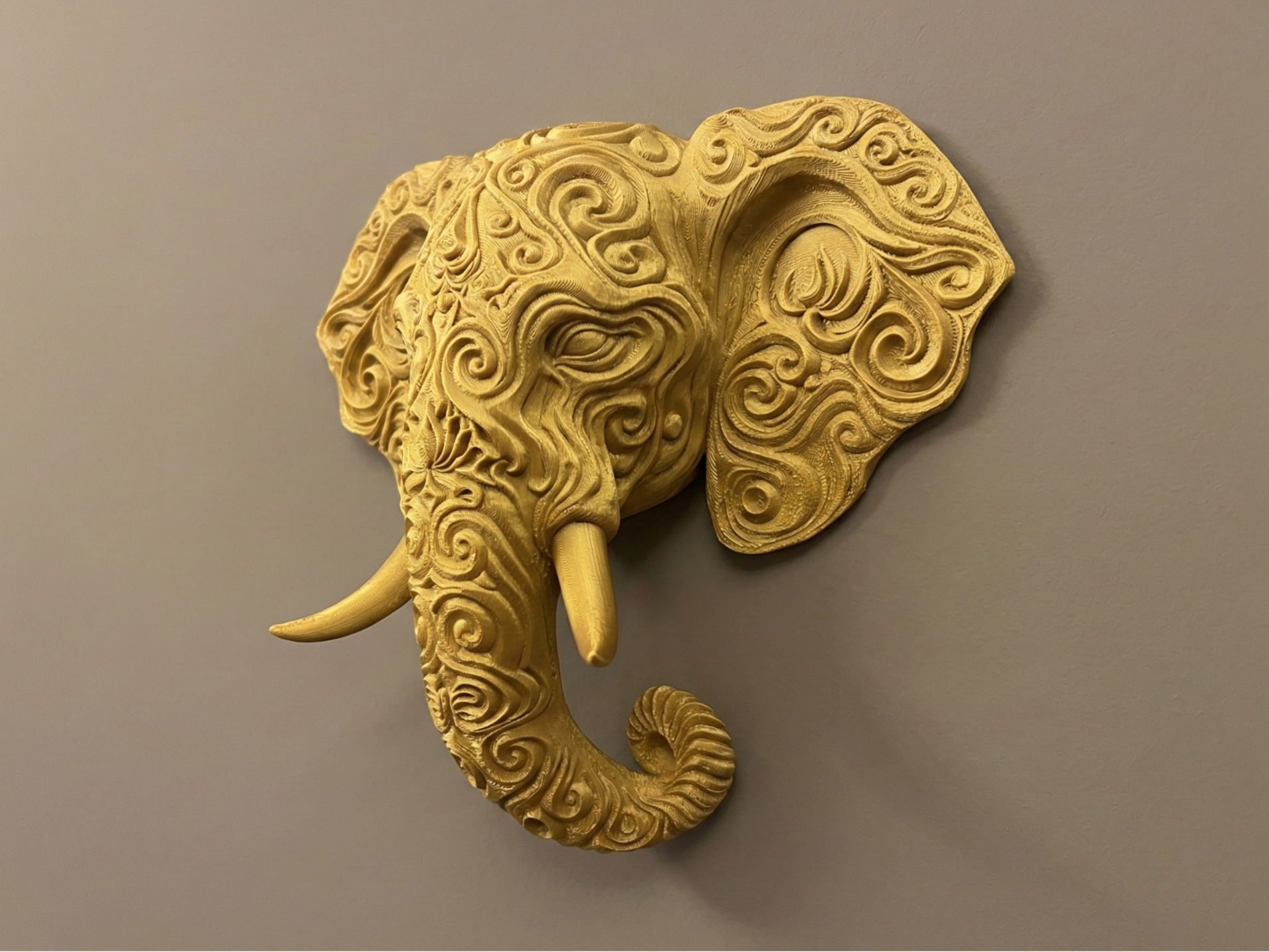 Hindu Elephant 3D printed wall art by Mythical Makers 3D