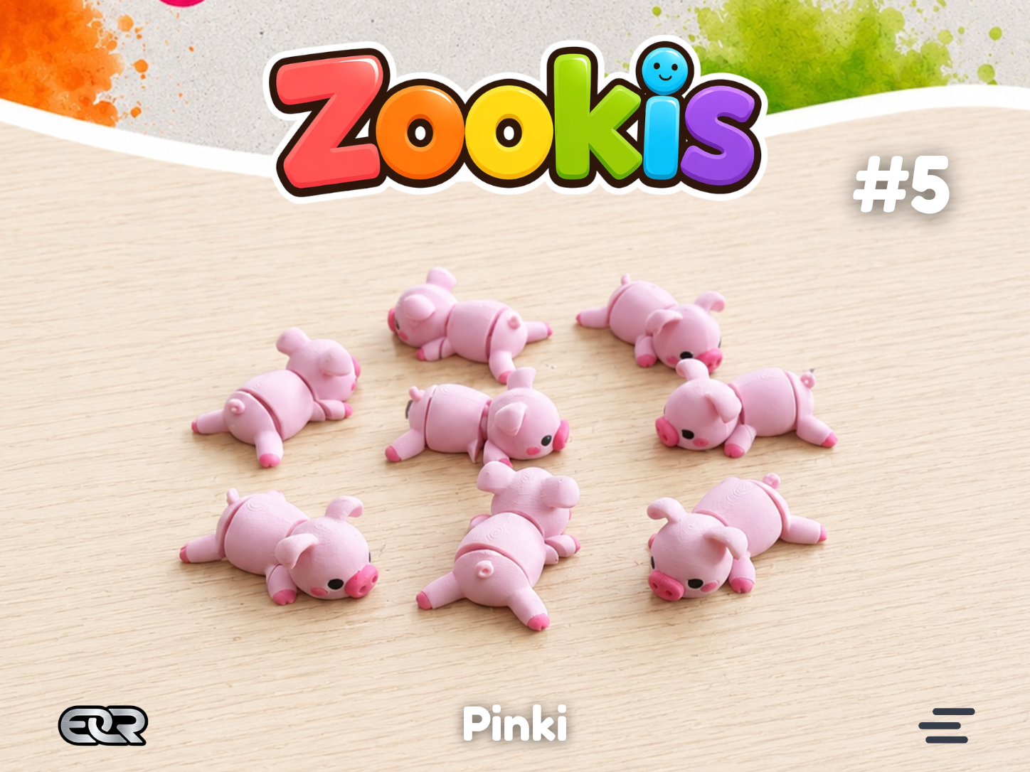 Pinki the Pig — Zookis Mini — 3D printed by Mythical Makers 3D