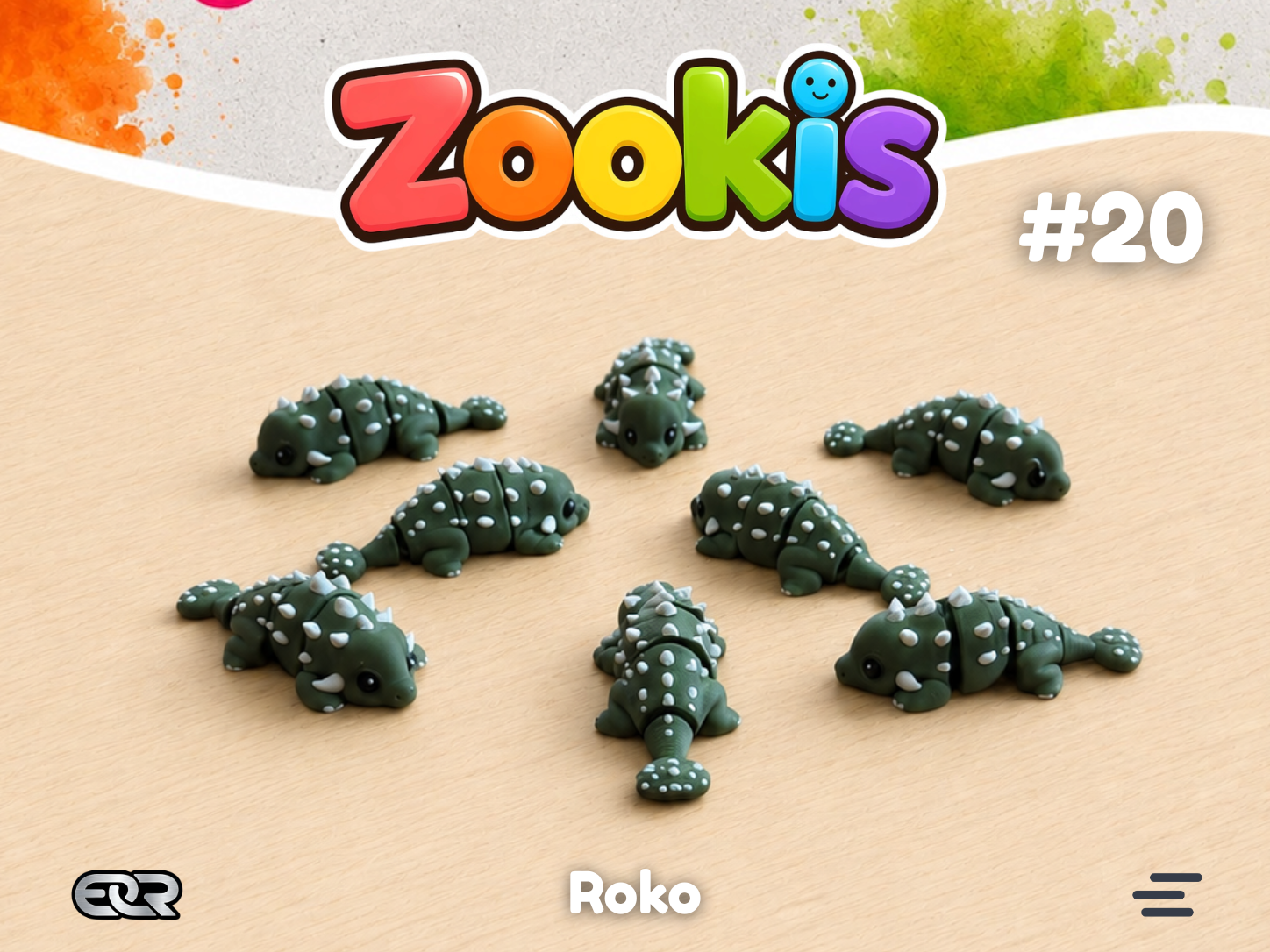 Roko the Ankylosaurus — Zookis Mini — 3D printed by Mythical Makers 3D